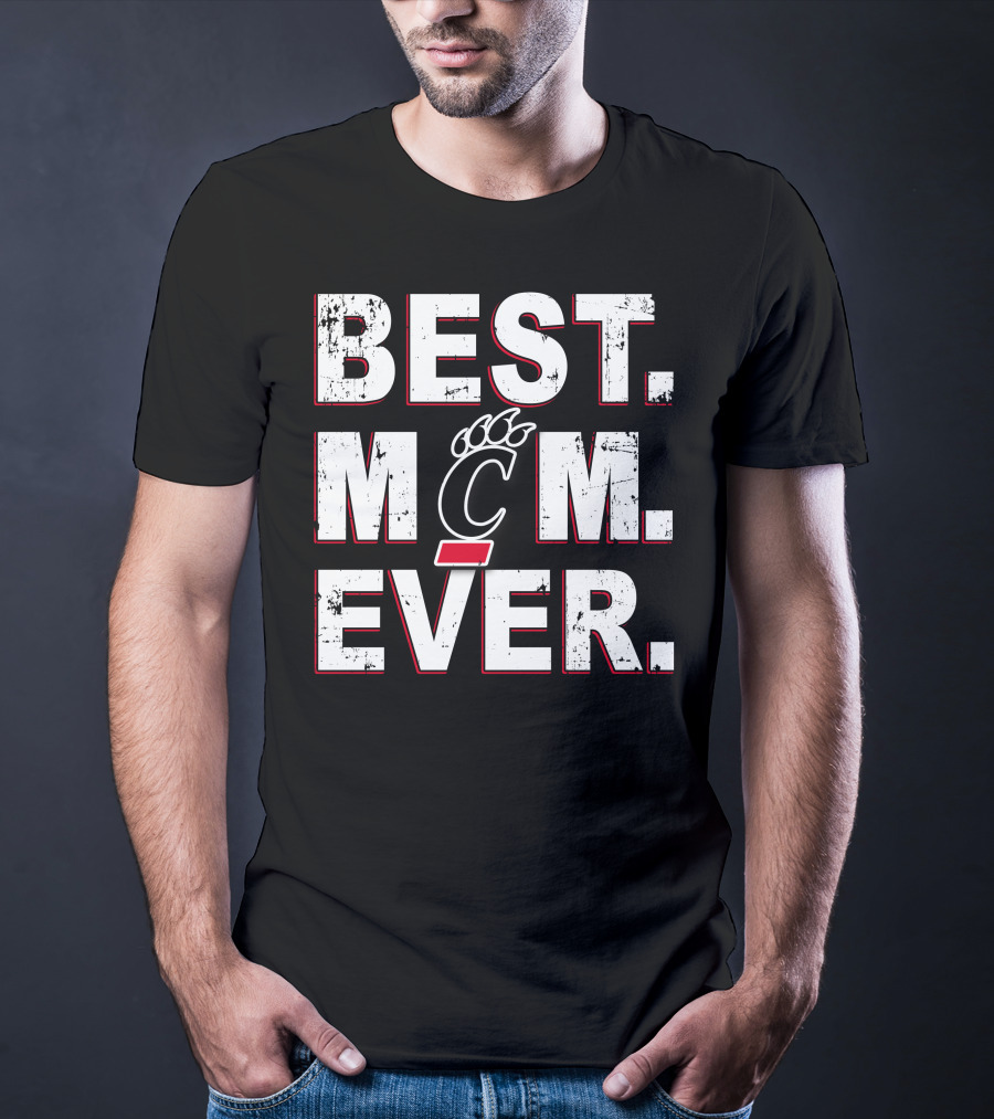 Best Mom Ever Cincinnati Bearcats Paw Print T-Shirt