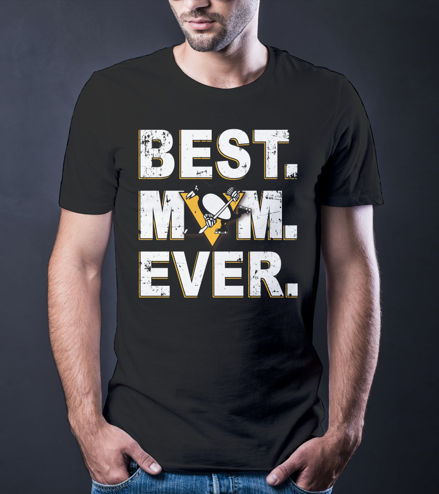 BEST MOM EVER Pittsburgh Penguins Hockey Mom Gift T-Shirt