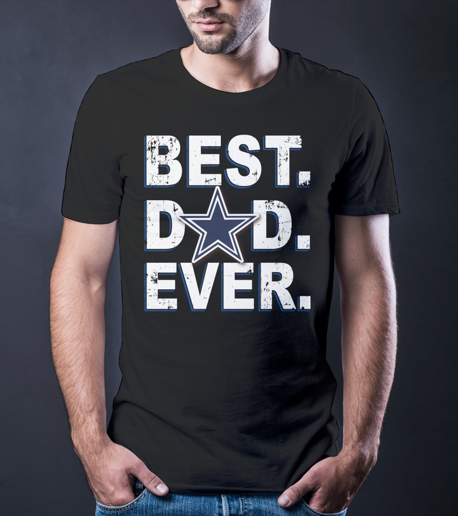 Best Dad Ever Star Cowboys T-Shirt