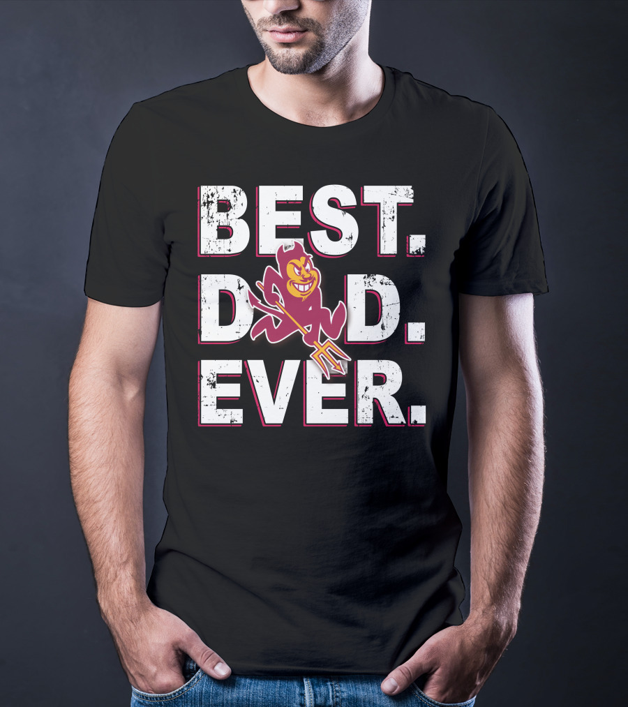 Best Dad Ever Arizona State Sparky Devil T-Shirt
