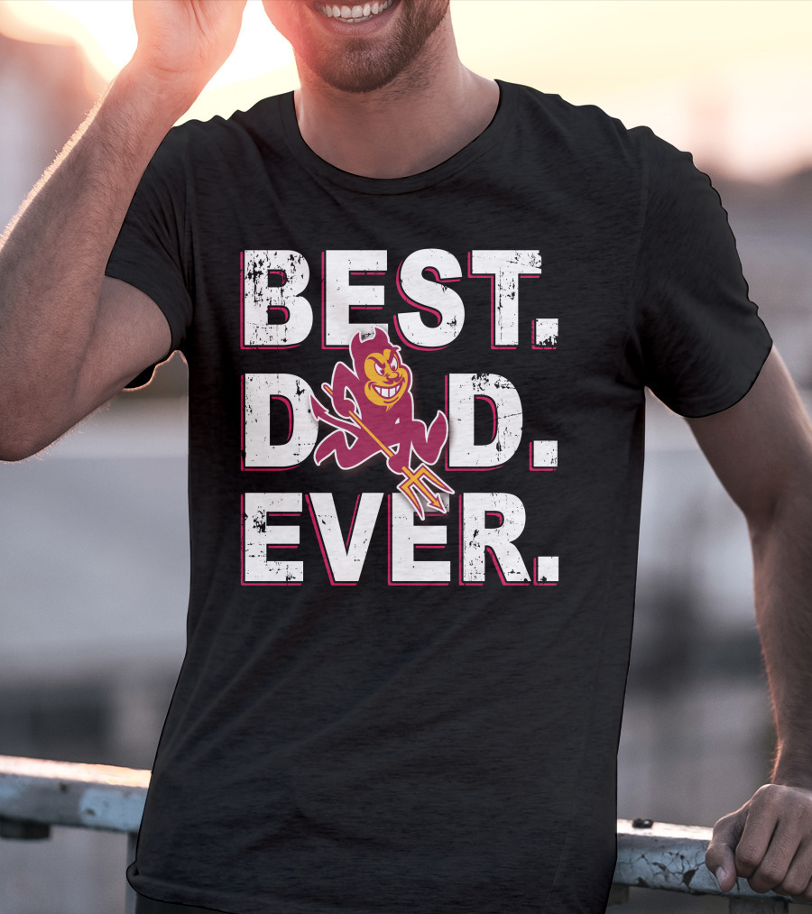 Best Dad Ever Arizona State Sparky Devil T-Shirt