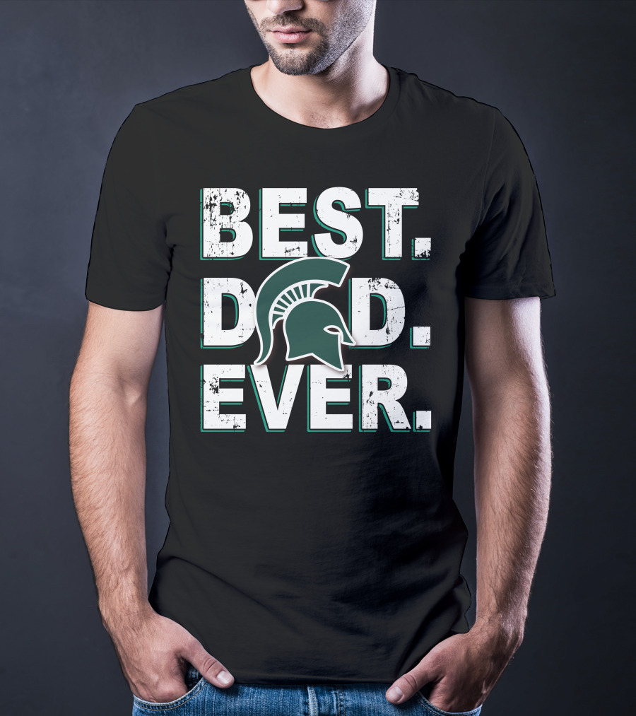 Best Dad Ever Spartan Helmet T-Shirt