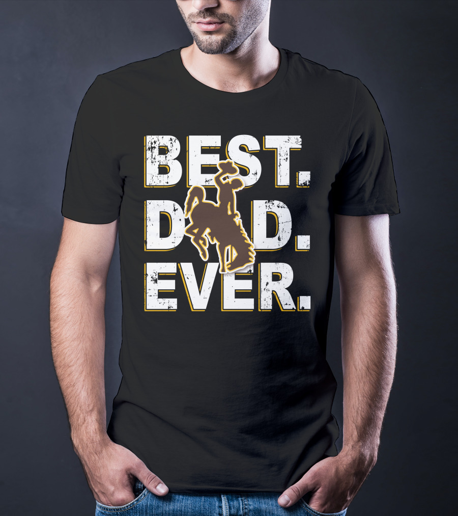 Best Dad Ever Cowboy Riding Bronco T-Shirt