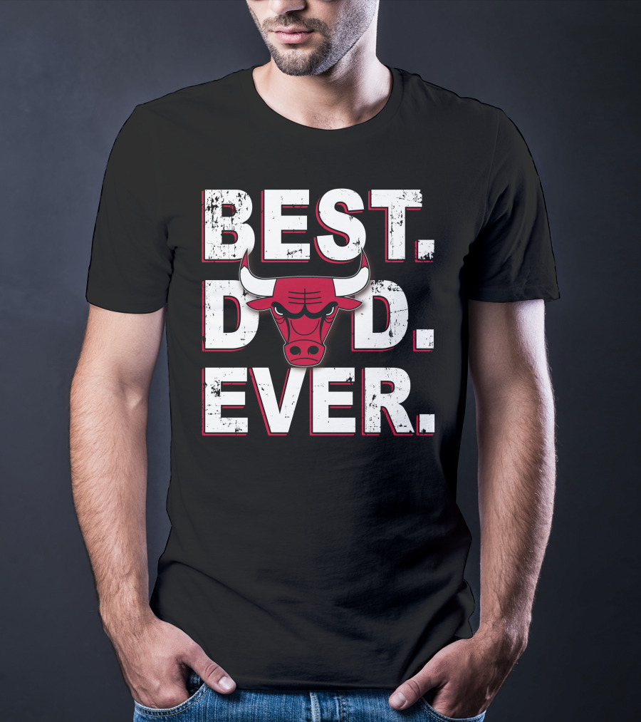 Best Dad Ever Bulls-Inspired T-Shirt