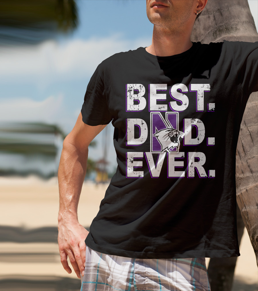 Best Dad Ever Northwestern Wildcats 056 T-Shirt