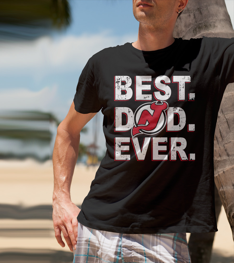 Best Dad Ever Nj Devils Fan T-Shirt