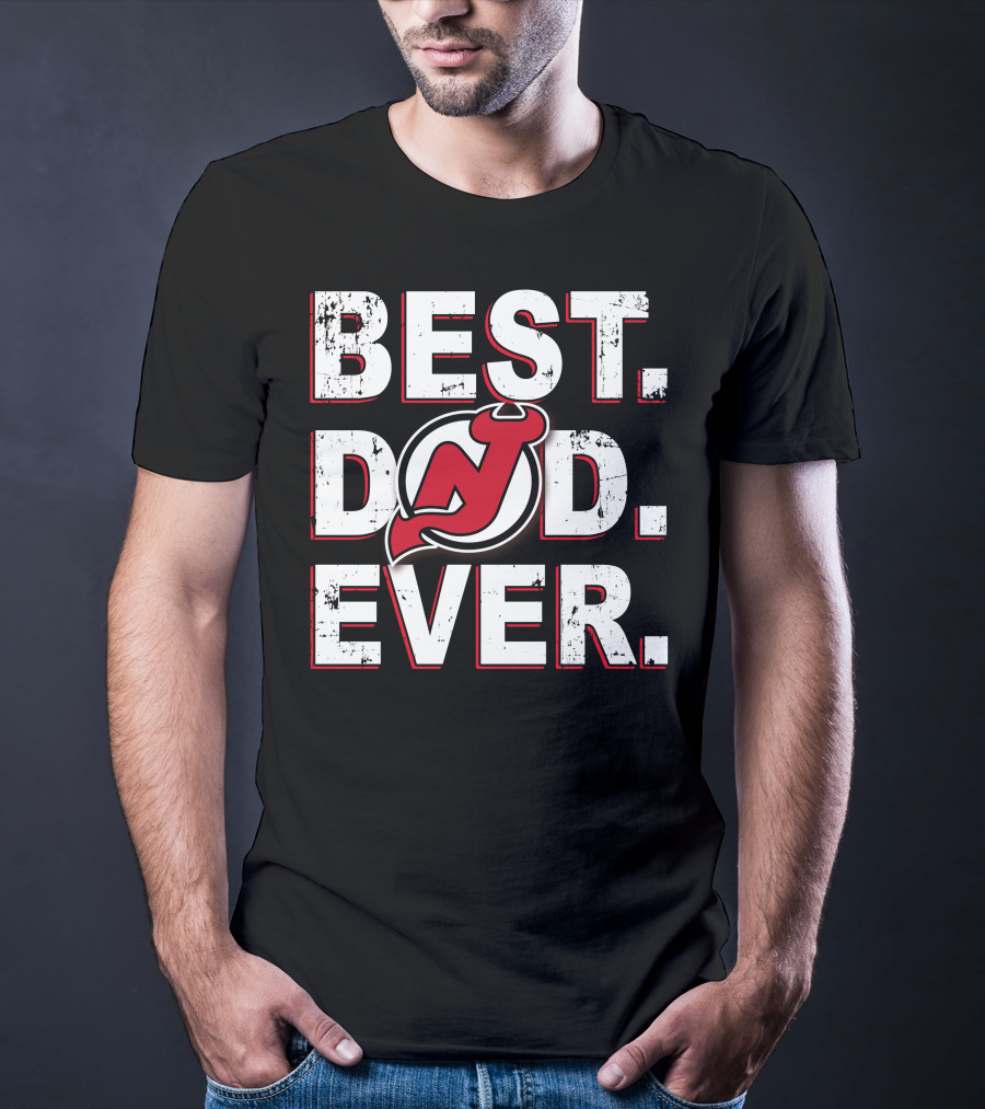 Best Dad Ever Nj Devils Fan T-Shirt