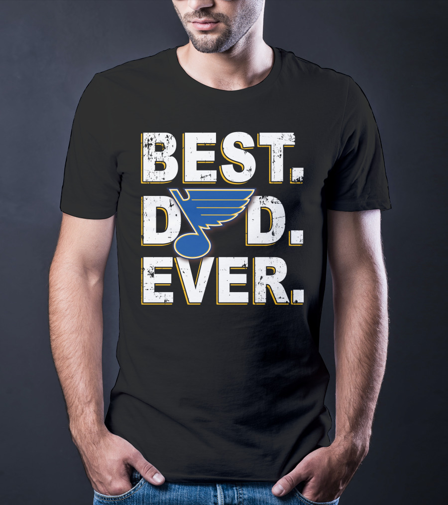 Best Dad Ever St. Louis Blues Logo T-Shirt