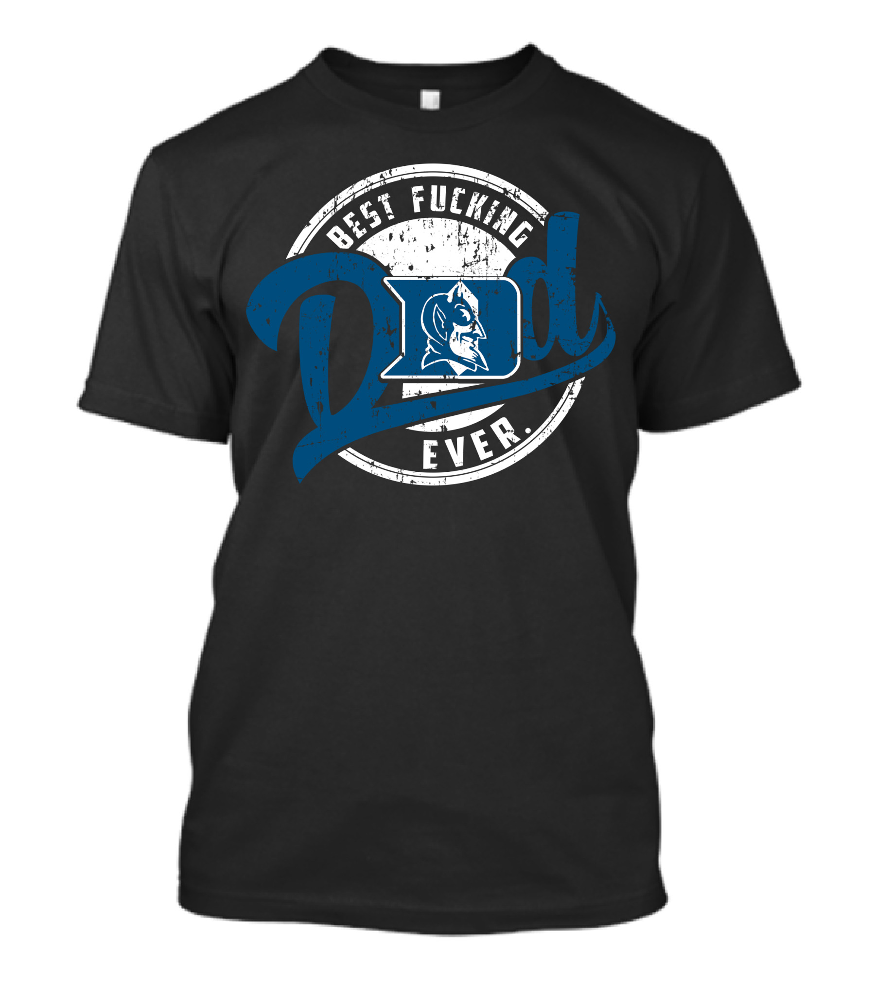 Best Dad Ever Devils Blue Icon Emblem T-Shirt