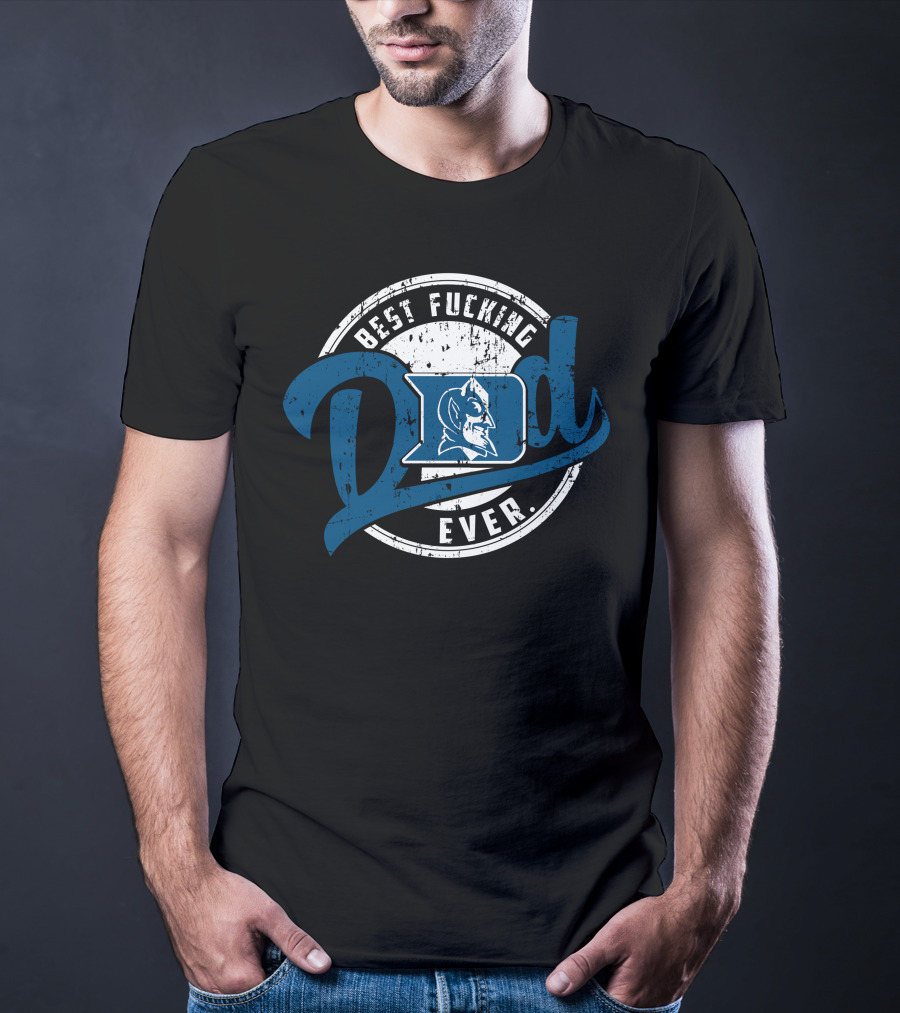 Best Dad Ever Devils Blue Icon Emblem T-Shirt