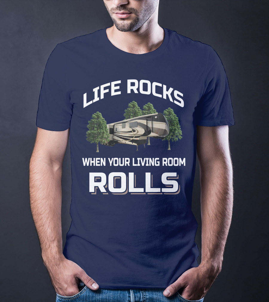 LIFE ROCKS WHEN YOUR LIVING ROOM ROLLS DRV Fullhouse JX450 T-Shirt