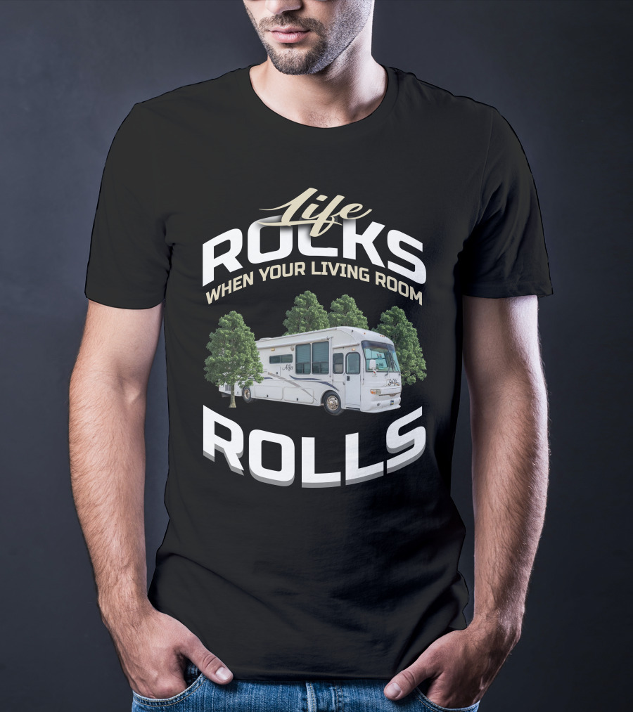 Life Rocks When Your Living Room Rolls Alfa See Ya 40 T-Shirt
