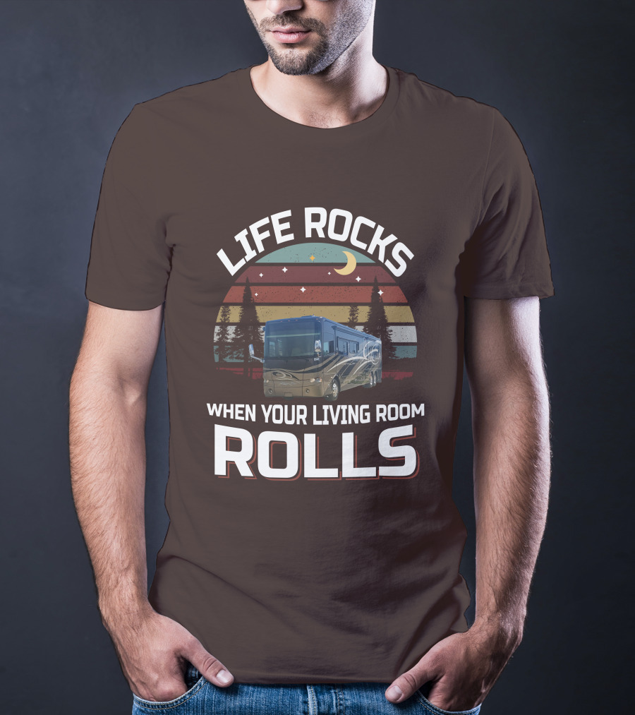Life Rocks When Your Living Room Rolls Tiffin Motorhomes Allegro Bus T-Shirt