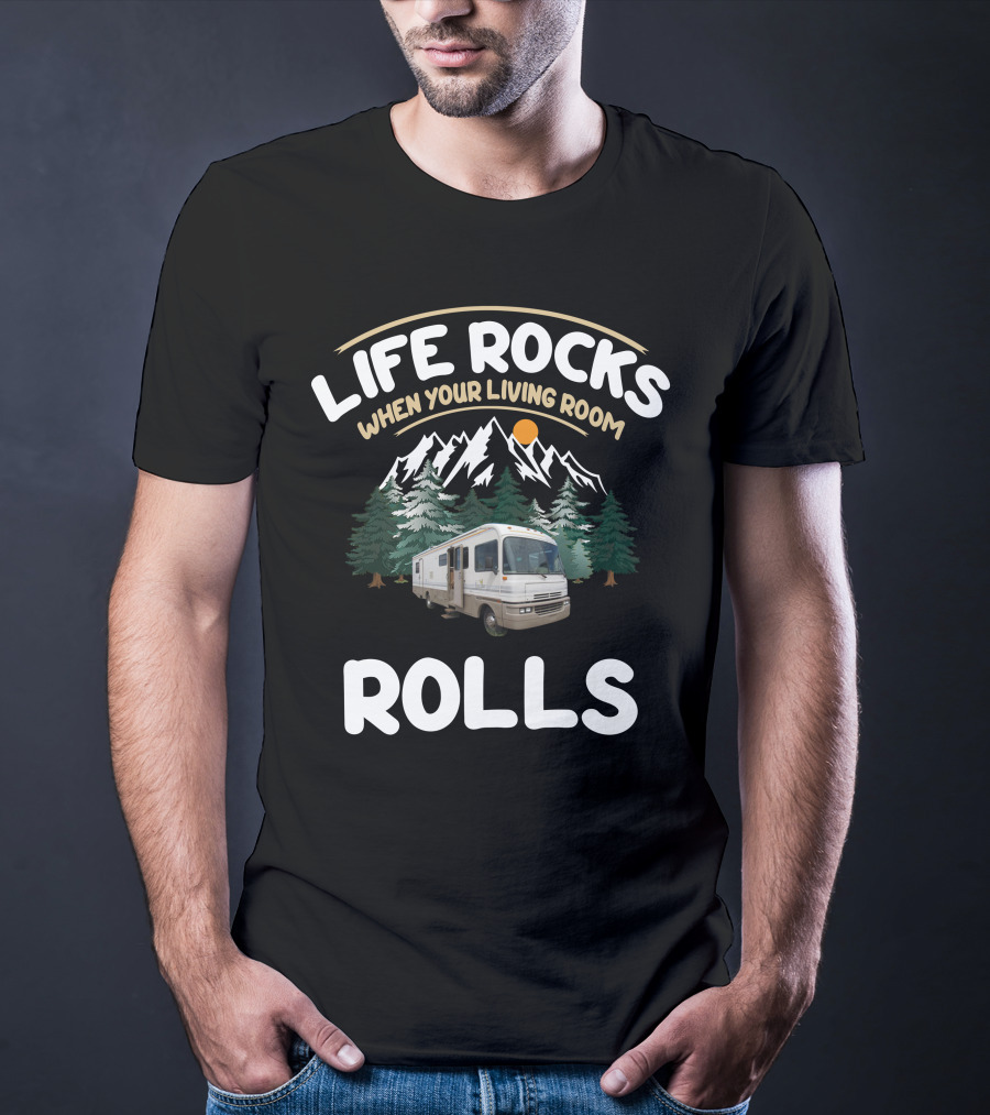 Life Rocks When Your Living Room Rolls Century Fleetwood Bounders 1992 34s T-Shirt