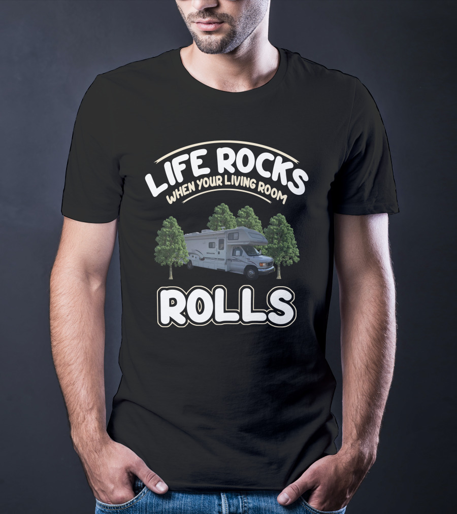Life Rocks When Your Living Room Rolls Minnie Winnie RV T-Shirt