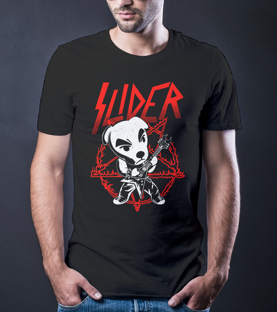 Slider Heavy Metal Animal Crossing Character T-Shirt