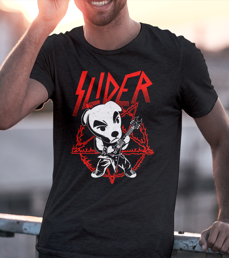 Slider Heavy Metal Animal Crossing Character T-Shirt