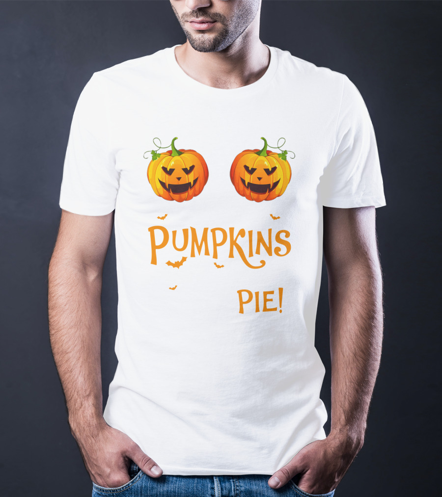 Pumpkins You Should See My Pie With Halloween Jack-O'-Lanterns And Bats T-Shirt