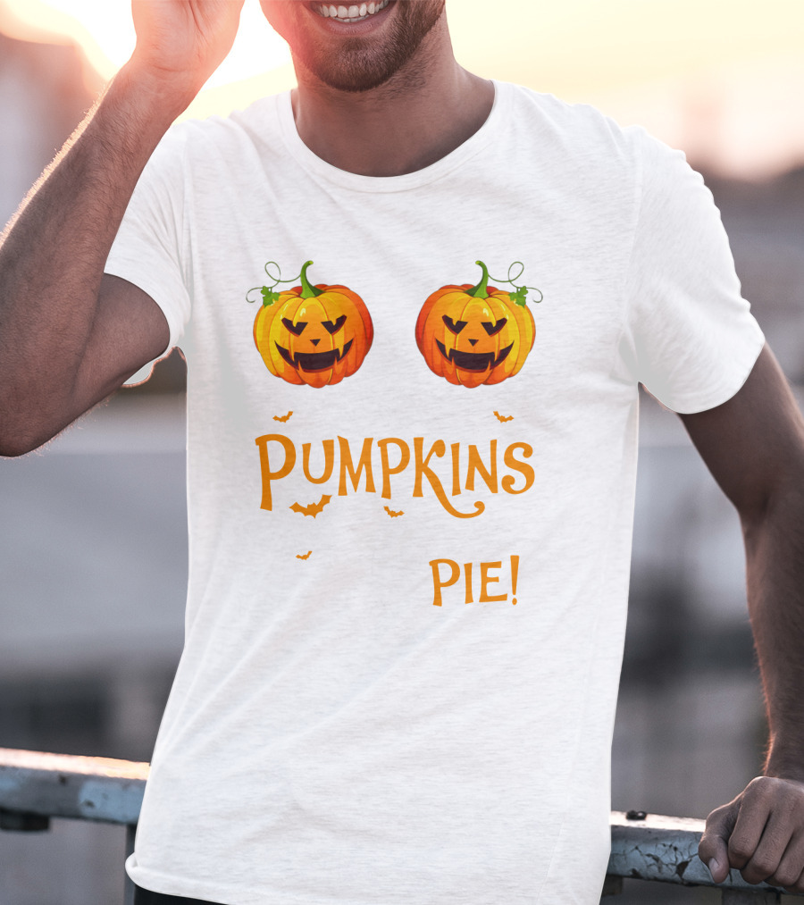Pumpkins You Should See My Pie With Halloween Jack-O'-Lanterns And Bats T-Shirt
