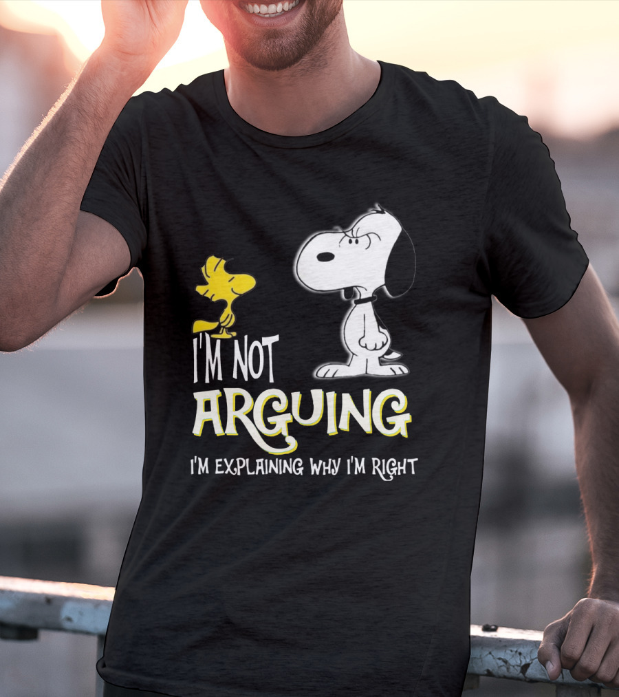 Snoopy Woodstock I'm Not Arguing I'm Explaining Why I'm Right T-Shirt