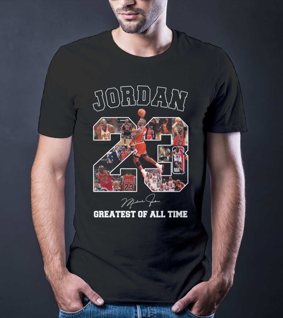 Jordan 23 Greatest Of All Time NBA Signature Iconic Moments T-Shirt