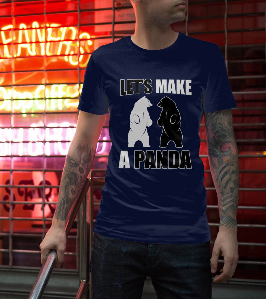 Let's Make A Panda With White And Black Bears Standing Together T-Shirt