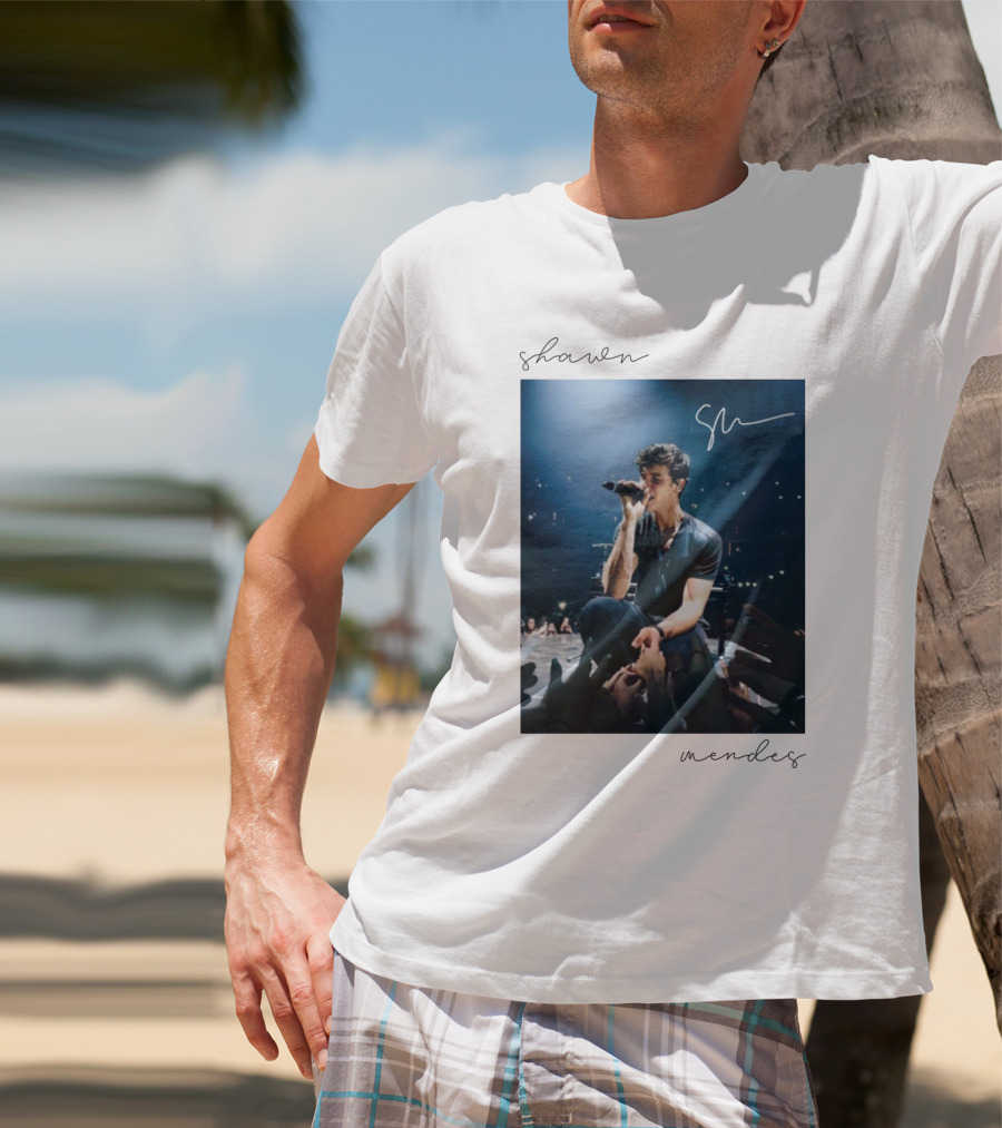 Shawn Mendes Signature Sm Concert Image T-Shirt