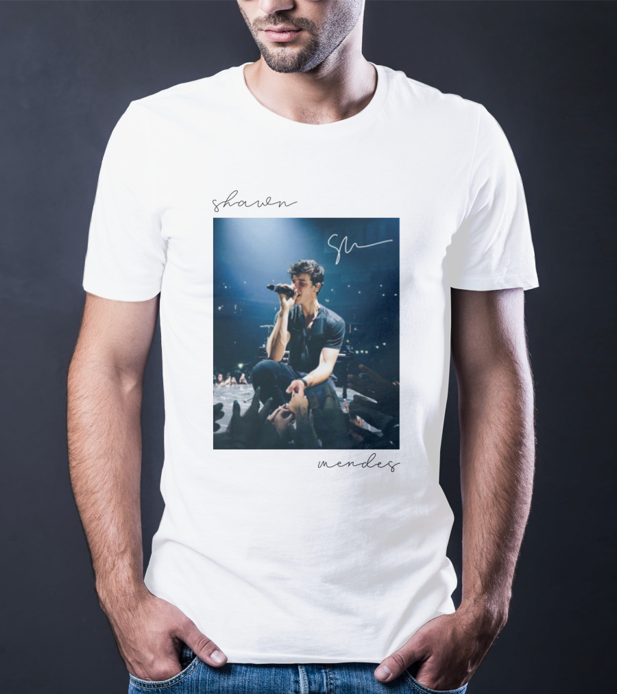 Shawn Mendes Signature Sm Concert Image T-Shirt