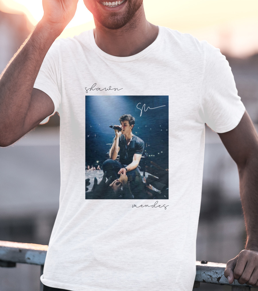 Shawn Mendes Signature Sm Concert Image T-Shirt