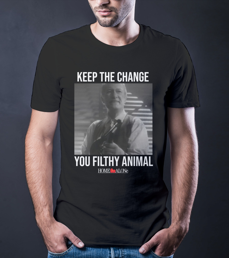 Keep The Change You Filthy Animal Home Alone Retro Movie Scene T-Shirt