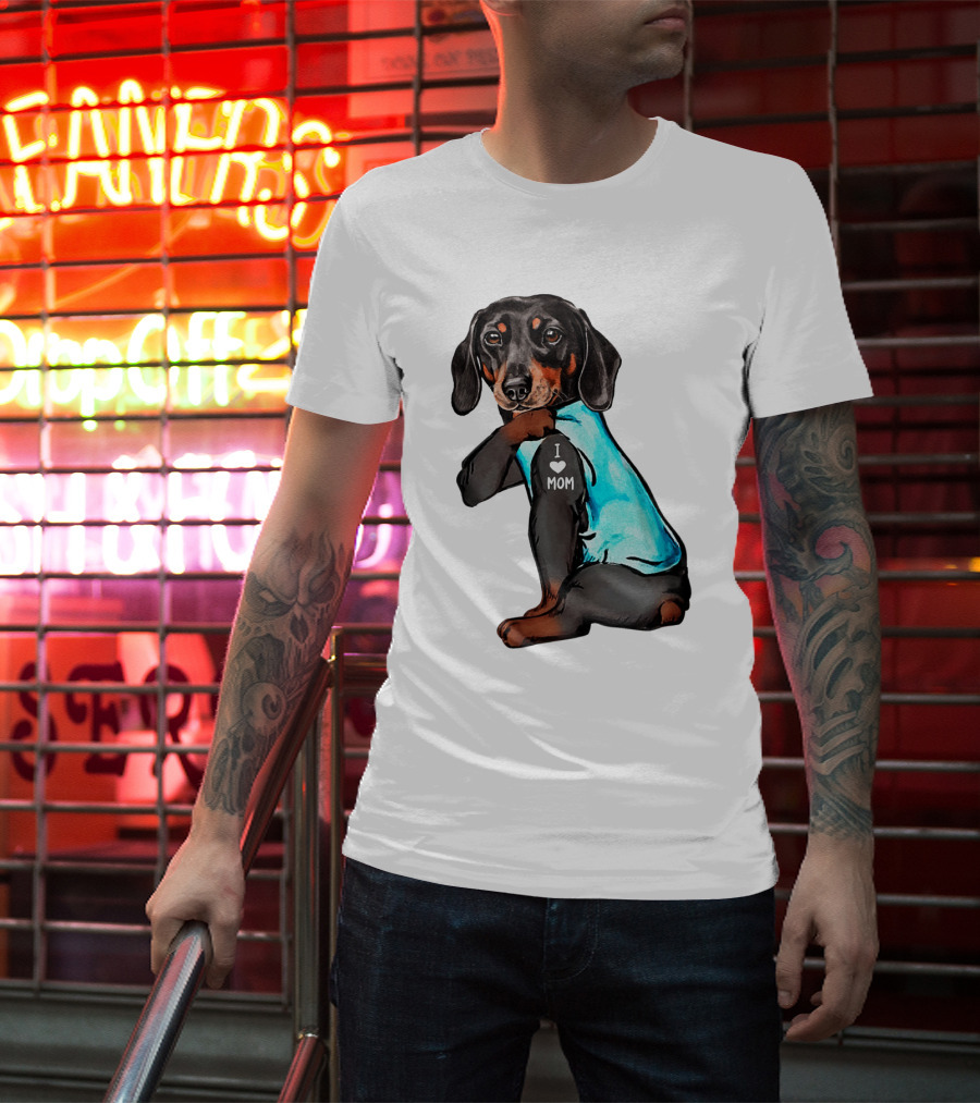 Dachshund I Love Mom T-Shirt