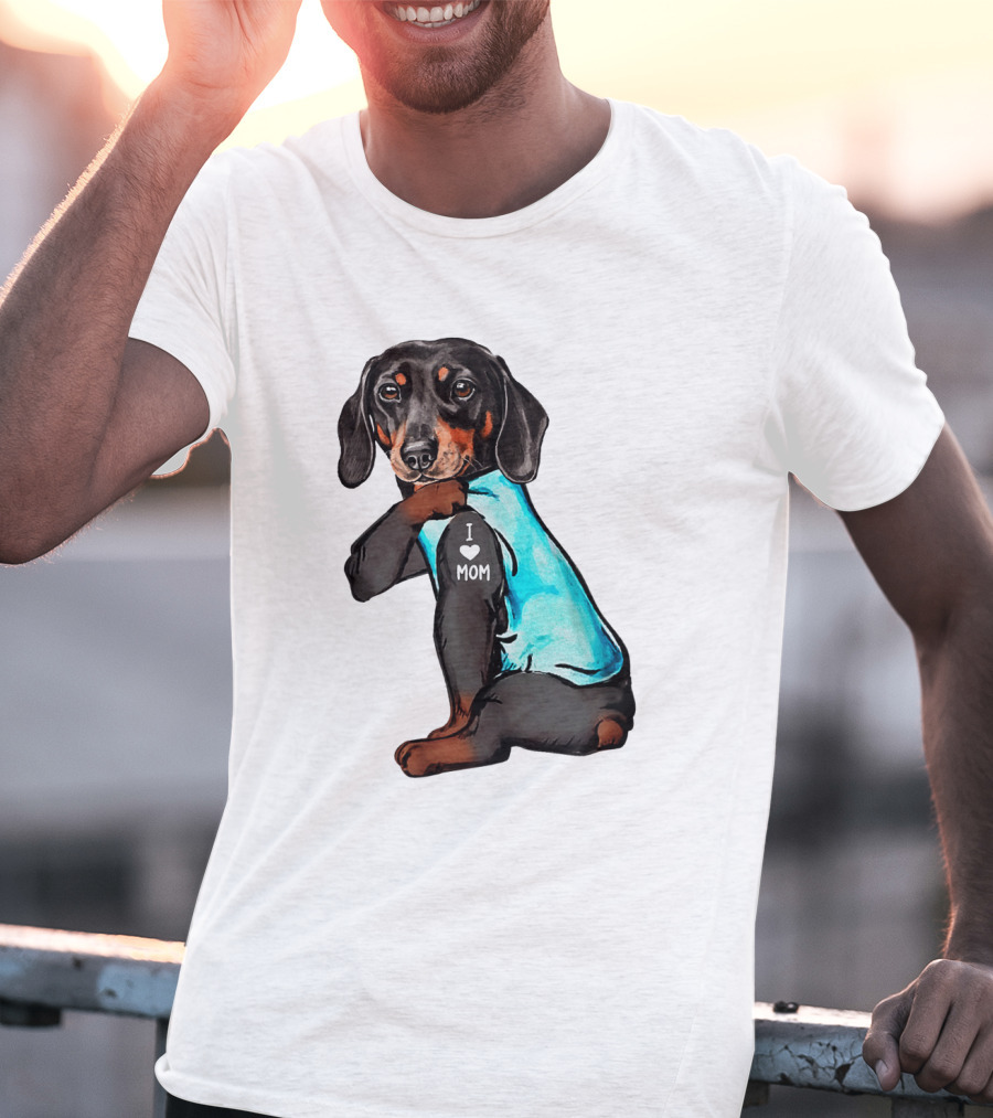 Dachshund I Love Mom T-Shirt