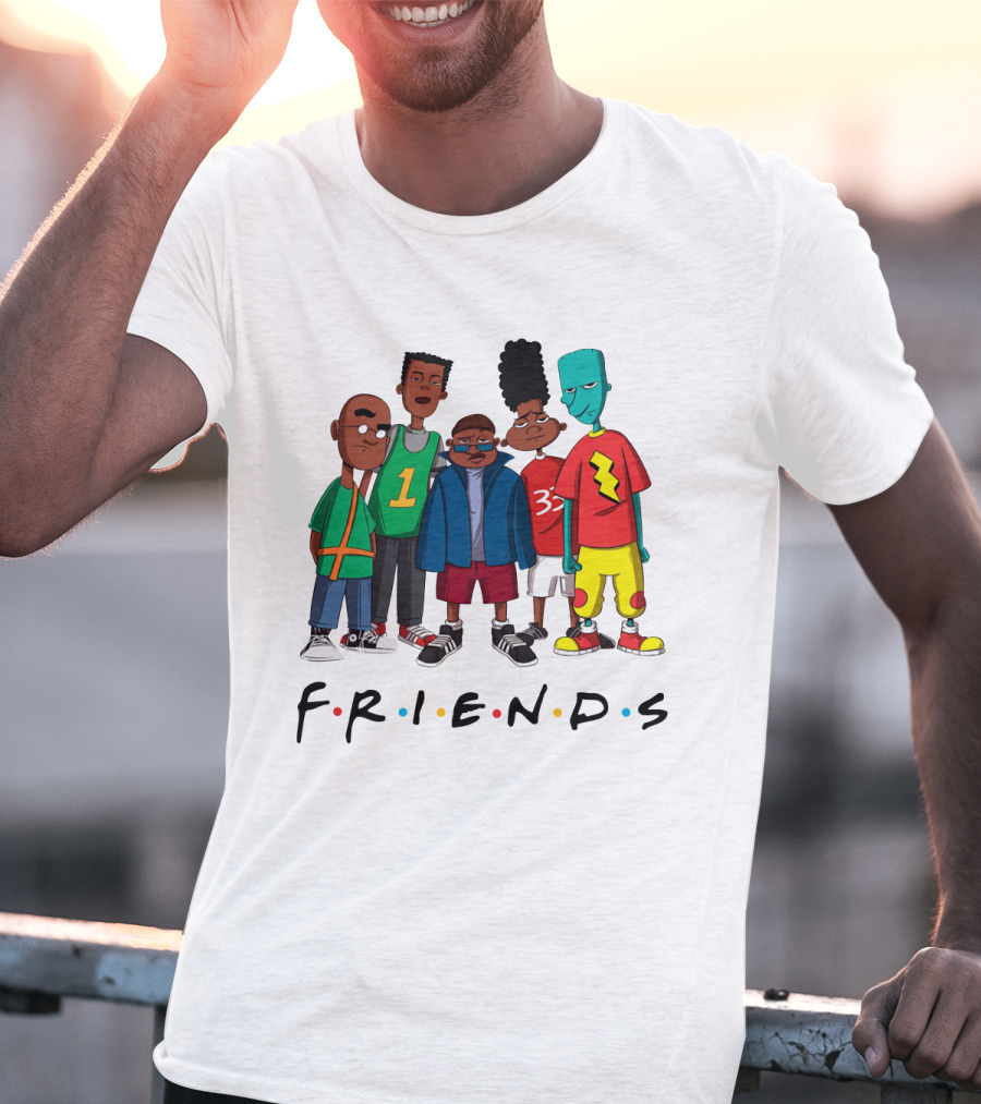 F.R.I.E.N.D.S Characters With 90s Animated T-Shirt