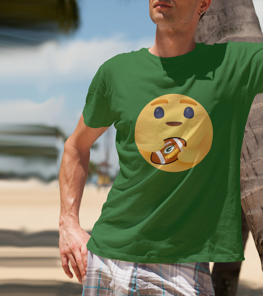 Care Emoji Hugs Green Bay Packers Football T-Shirt