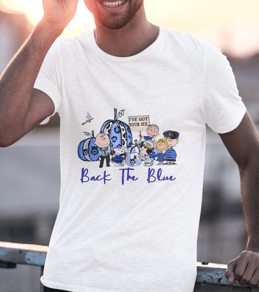 Peanuts Back The Blue Pumpkin Patch I've Got Your Six T-Shirt