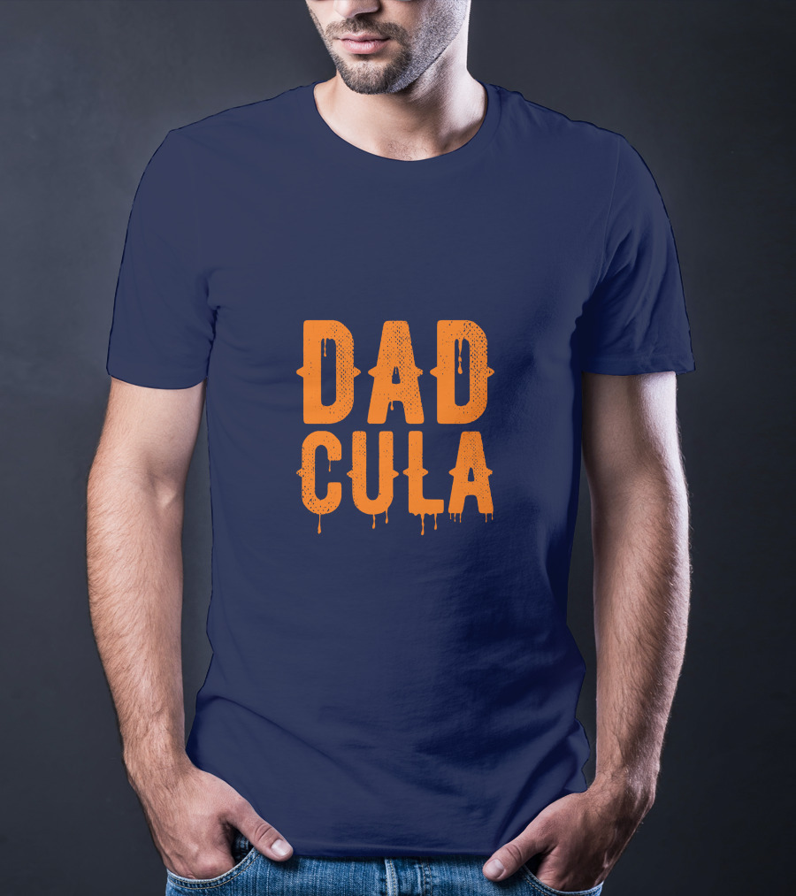 Dadcula Funny Dad Spooky Halloween Vampire Joke T-Shirt