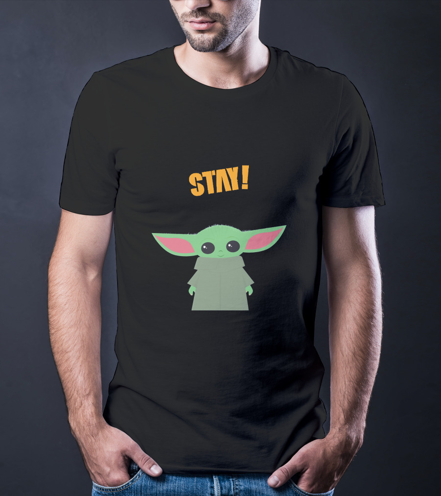 Stay Baby Yoda Mandalorian Grogu T-Shirt