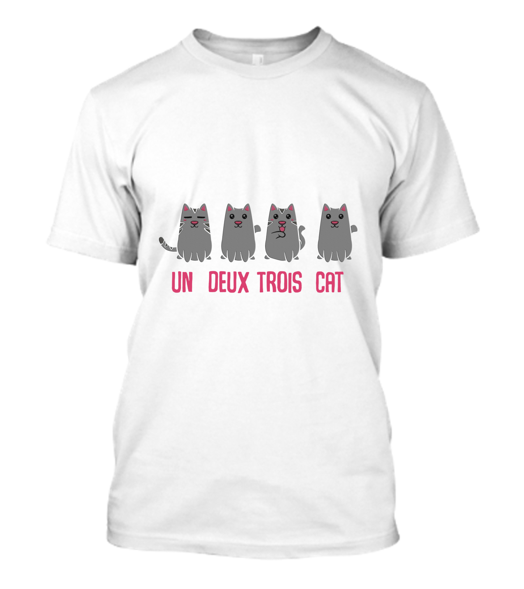 Un Deux Trois Cat Counting Cats In French T-Shirt