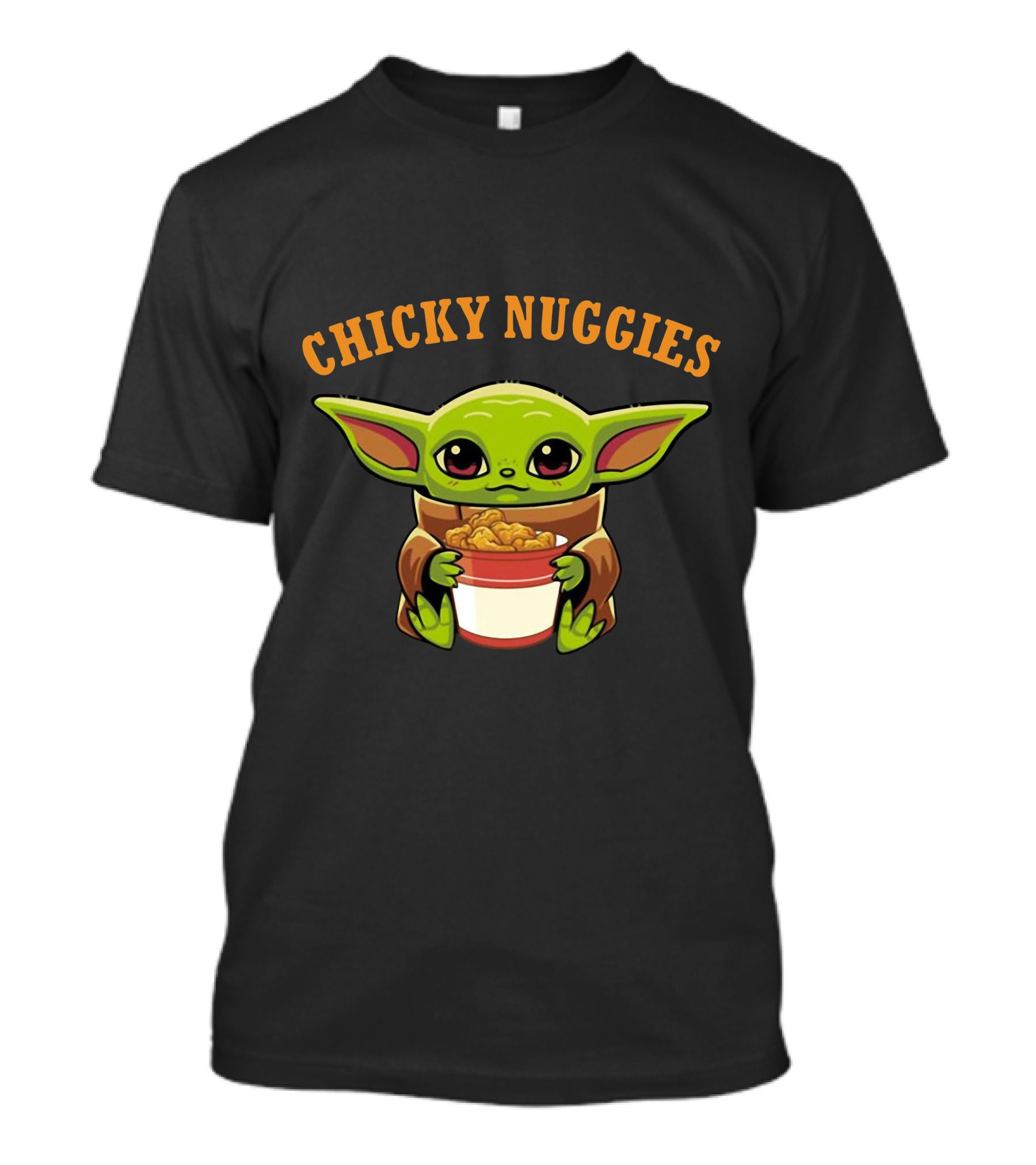 Chicky Nuggies Baby Yoda Holding Nugget Bowl T-Shirt