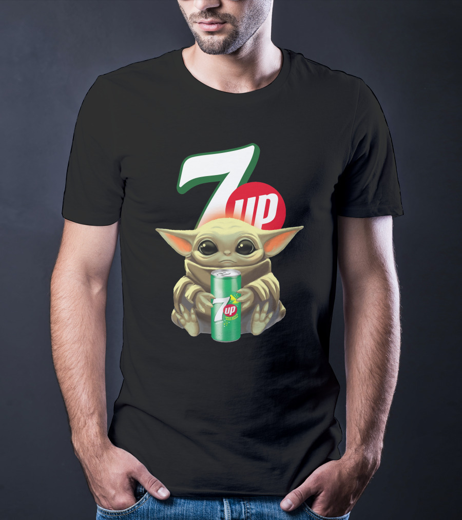 Baby Yoda Holds 7up Can T-Shirt