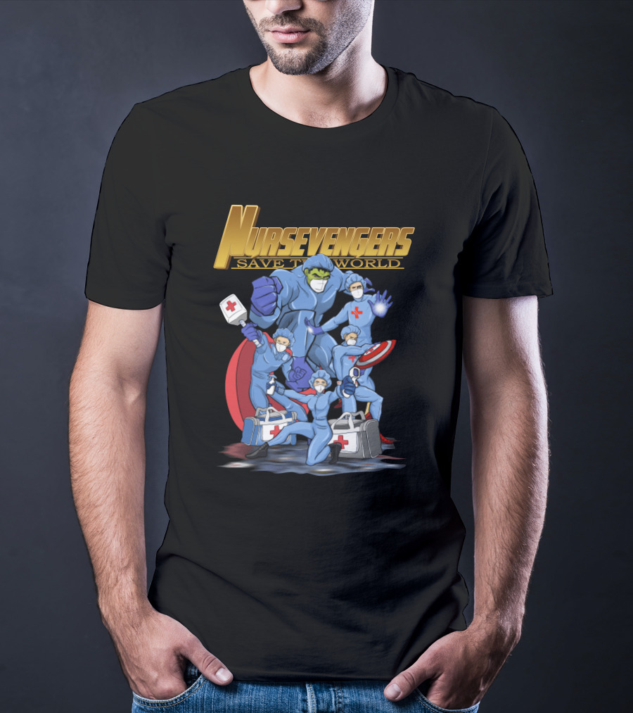 Nursevengers Save The World With Marvel Icons And Hero-Themed Medical Team T-Shirt