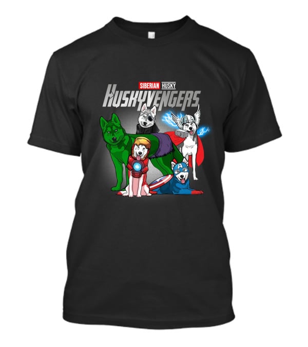 Marvel Siberian Husky Huskyvengers Avengers Crossover Dogs T-Shirt