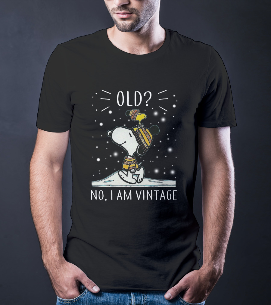 Snoopy And Woodstock Old? No, I Am Vintage T-Shirt