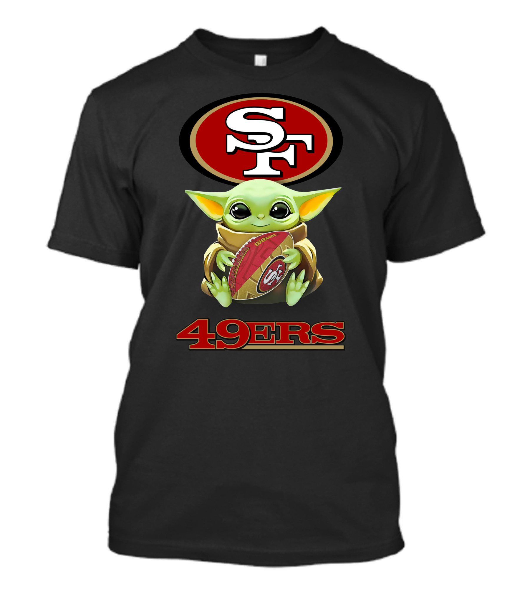Grogu San Francisco 49ers Football Hug Tailgate T-Shirt
