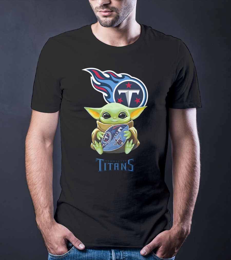 Grogu Tennessee Titans Football Hug Tailgate T-Shirt