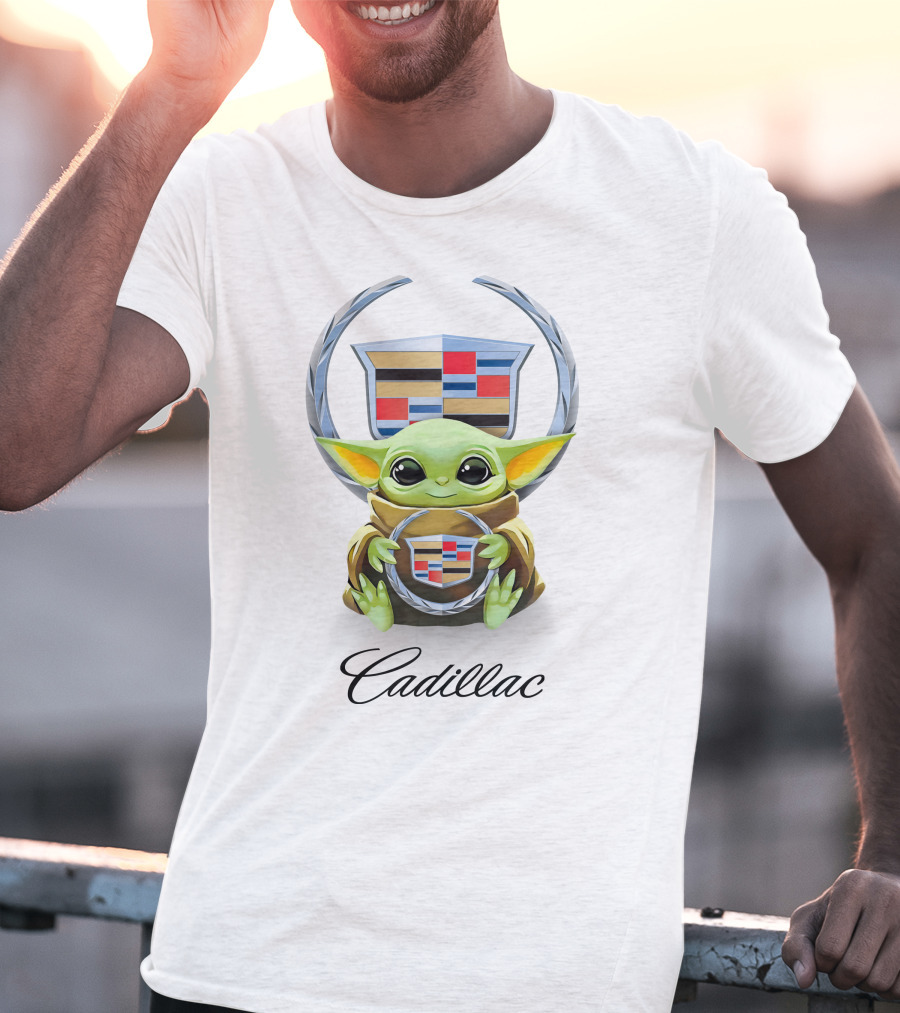Grogu Embraces Cadillac Crest T-Shirt