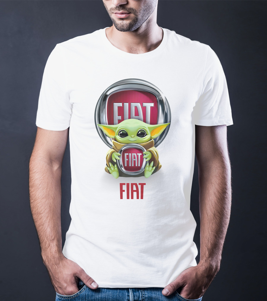 Grogu Hug Fiat Logo Display T-Shirt