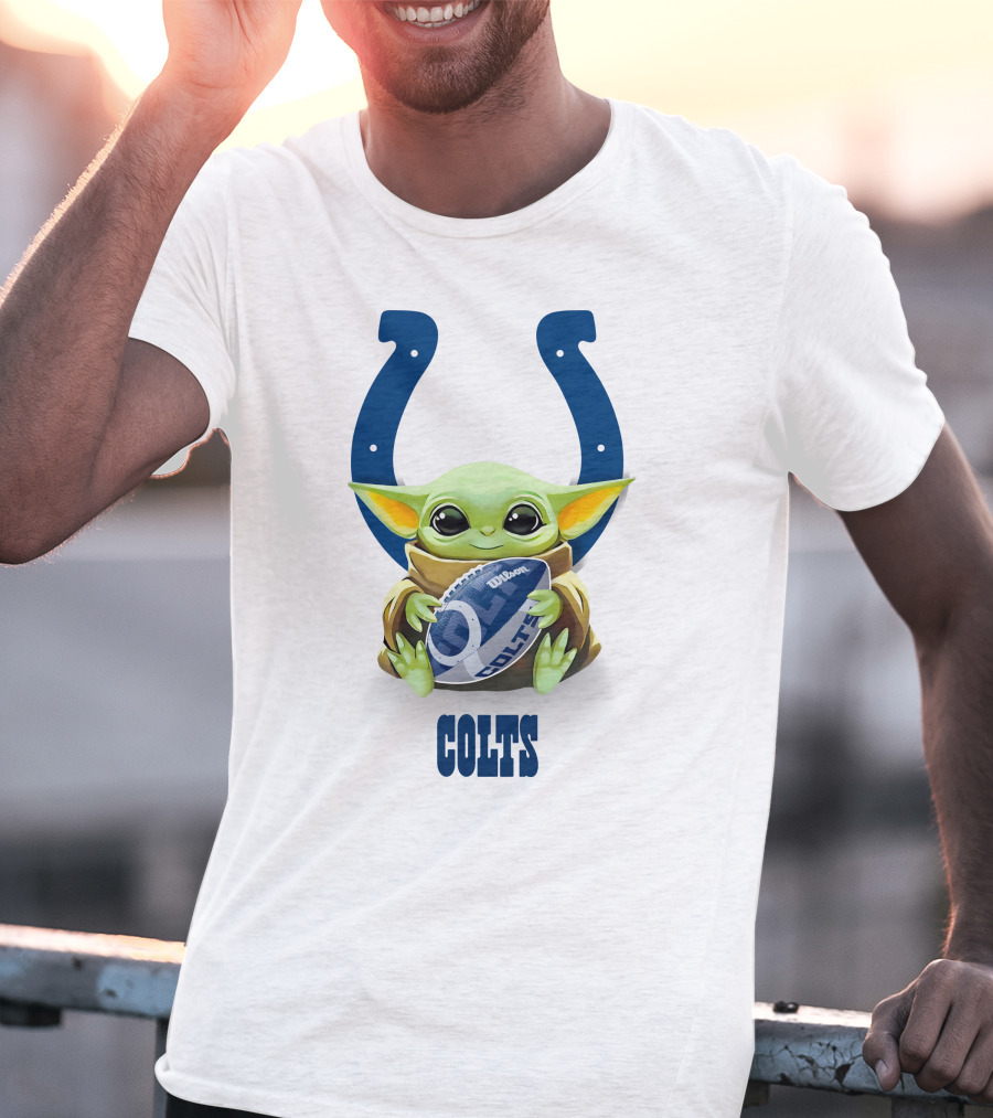 Grogu Hug Colts Football Wilson Indianapolis Colts T-Shirt