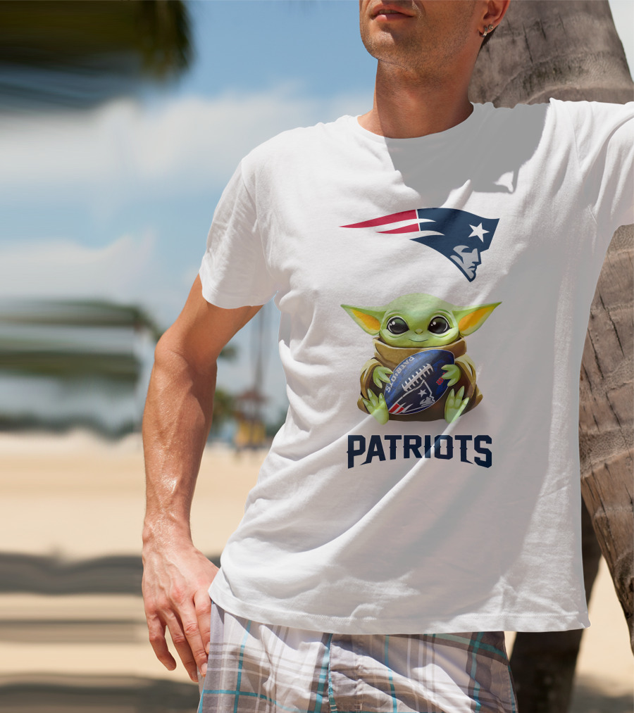 Grogu New England Patriots Football Hug Patriots T-Shirt