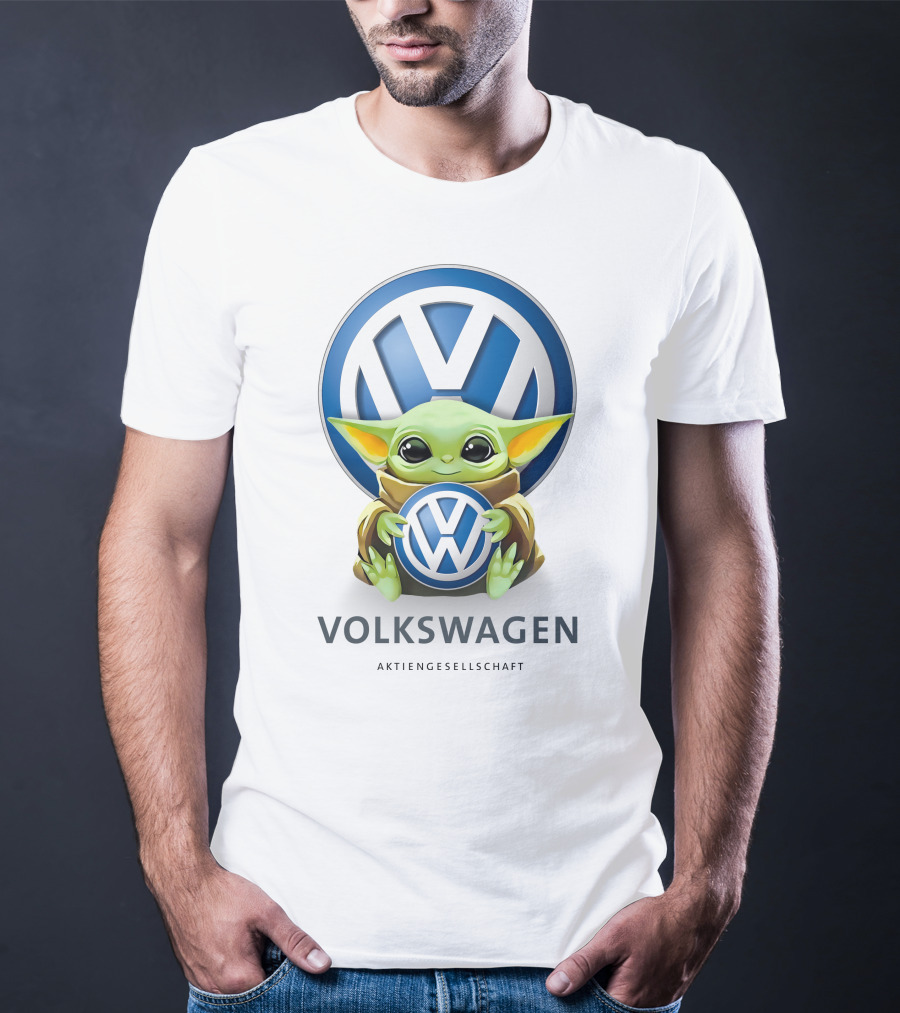 Volkswagen Grogu Hugging Logo Aktiengesellschaft T-Shirt